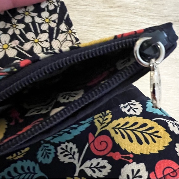 VERA BRADLEY Happy Snails 2011 Patchwork Snap Wallet Blue Yellow Orange Y2K - Picture 8 of 14